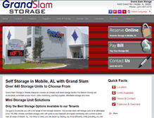 Tablet Screenshot of grandslamstoragemobile.com